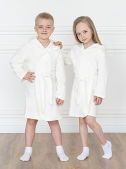 Халат детский молочный