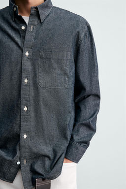 RELAXED FIT DENIM SHIRT - Zara фото 16