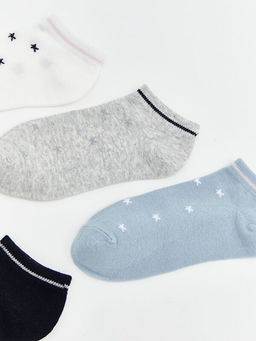 Y?ld?z Desenli Kad?n Patik ?orap 5li