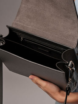 Сумка кожаная через плечо Deboro 30574 хромо