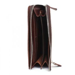 Портмоне мужское Croco-ПР-964 натуральная кожа 2 отд, 14 карм, рем-петля, коричневый флотер пулл-ап (208) 239824 фото 3