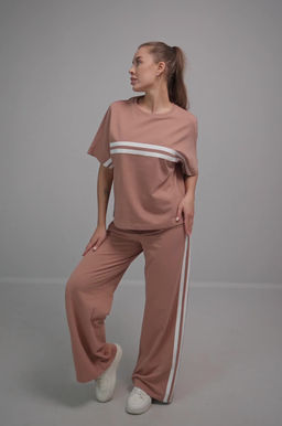 Женский костюм оверсайз из футера двухнитки Happyfox  фото 41