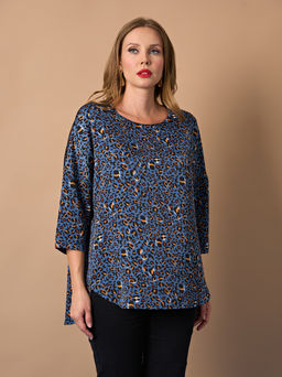 Блузка 0250-2а темно-голубой