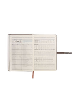 Ежедневник недатированный А5, с хлястиком, 112 листов, в линейку, пвх, коричневый - Simaland фото 6