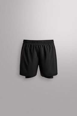 PANTALONES CORTOS RUNNING 2 EN 1 / Verde gris - Zara фото 7