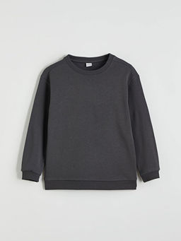 Bisiklet Yaka Erkek ?ocuk Kal?n Sweatshirt