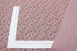 Штапель Премиум Цветочная паутинка цв.сиренево-розовый, ш.1.45м, вискоза-100%, 120гр/м.кв - Купава фото 3