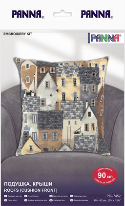 Набор для вышивания PANNA PD-7452 Подушка. Крыши 40 х 40 см