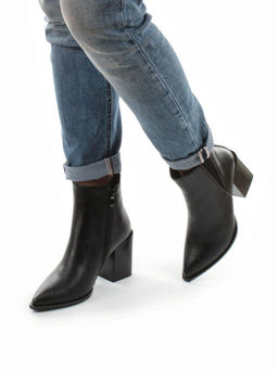 01-PCG267-1 BLACK Ботинки демисезонные женские (натуральная кожа, байка) - Фабричный китай фото 5