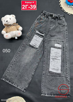 Джинсы для девочек на резинке