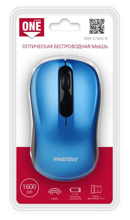 Мышь беспроводная SmartBuy 378AG-B "ONE", синяя