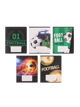 Цена за 6 шт. Тетрадь 12 листов в клетку, Calligrata «Футбол», МИКС