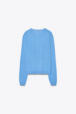 LINEN BLEND CARDIGAN - Zara фото 12