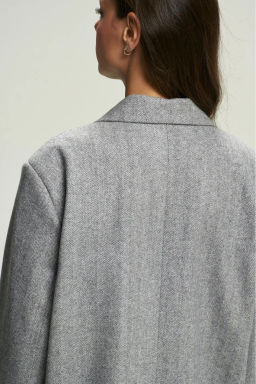Пальто-жакет "Ёлочка" Grey