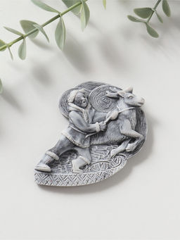 Магнит "Оленевод" (барельеф) , 6,5см
