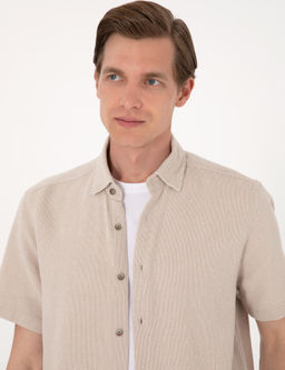 Bej Comfort Fit K_sa Kollu G_mlek - Pierre cardin фото 2