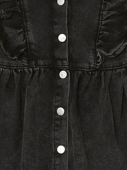 Basic Uzun Kollu K?z Bebek Jean Elbise - Waikiki фото 2