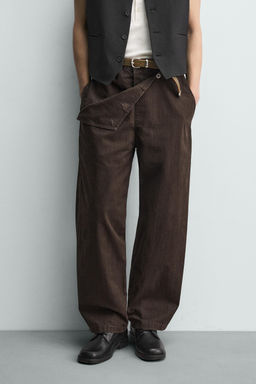 PANTAL?N RELAXED FIT BOLSILLO PETO / Marr?n - Zara фото 2