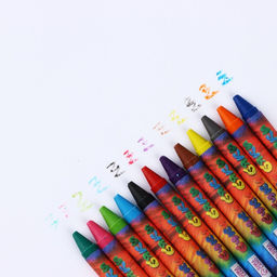 Цена за 3 шт. Мелки восковые 12 цветов в коробке «БукиБяки»