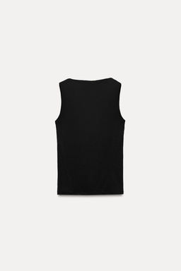 WIDE STRAP POLYAMIDE VEST TOP - Zara фото 4