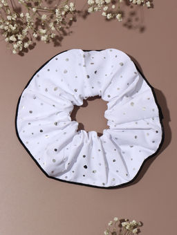 Цена за 3 шт. Резинка для волос "Орбита гранд" блеск, 14 см, белый