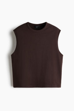 Camiseta sin mangas en punto Relaxed Fit