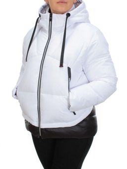 21068 WHITE Куртка зимняя женская FLANCE ROSE (200 гр. холлофайбера) - Фабричный китай фото 3