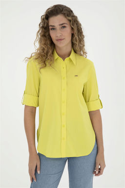 U. S. Polo Assn / Женская рубашка с длинным рукавом фисташкового цвета - U.s. polo assn фото 3