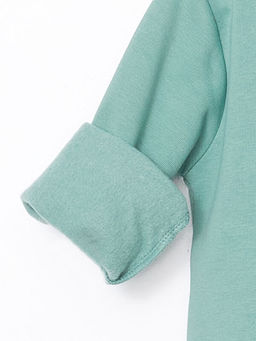 Bisiklet Yaka Bask?l? K?z ?ocuk Sweatshirt - Waikiki фото 3