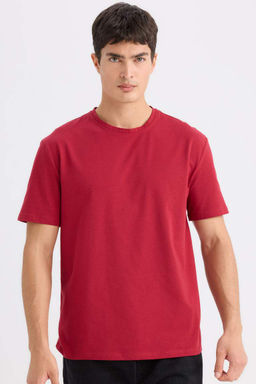 New Regular Fit Bisiklet Yaka Basic Duz K?sa Kollu Tisort - Defacto фото 2