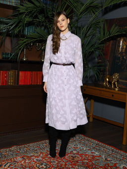 Платье из шифона с вытравкой Новый год