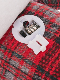 Фигура текстиль «Гном в красном» 55 см, 1 LED, от батареек AG13×3, свечение тёплое белое