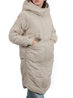 3064 LT. BEIGE Пуховик зимний женский (80% пух, 20% перо)