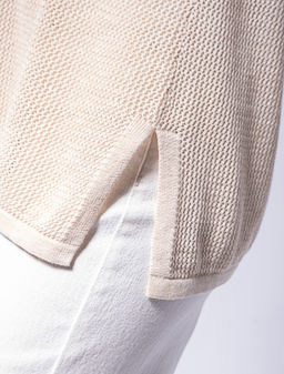 VILATTE / Летний топ полупрозрачной вязки из хлопка  фото 5