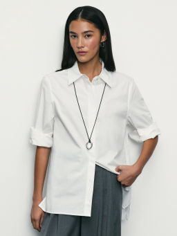 Рубашка из хлопка с рукавом 7/8 / Zarina