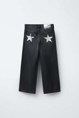 WIDE-LEG JEANS WITH STARS - Zara фото 2