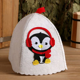 Шапка для бани с детской аппликацией Лолошенька войлок