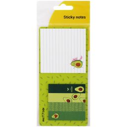 Закладки + блок самоклеящ. MESHU "Avocado" (MS_87859) с дизайном, 60*15мм, 74*74мм, 25л.