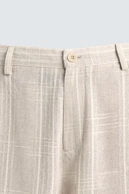 STRIPED REGULAR FIT TROUSERS - Zara фото 8