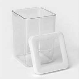 Ёмкость для хранения сыпучих продуктов IDEA «Степ», 1 л, 10×14 см, пластик, крышка белая