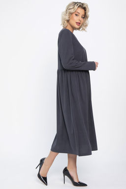 Платье из вельвета Андреа (графит) П14801-25М
