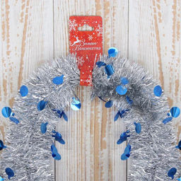 Цена за 10 шт. Мишура Переплёт кружочки, d-5 см 200 см, микс - Зимнее волшебство фото 2