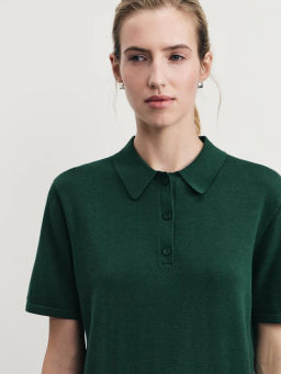 Джемпер поло из хлопка с короткими рукавами / Zarina фото 6