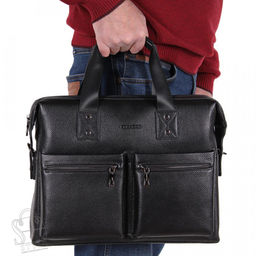 Портфель мужской кожаный 8919-3H black Heanbag