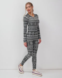 Комплект женского термобелья серого цвета 2520Sr