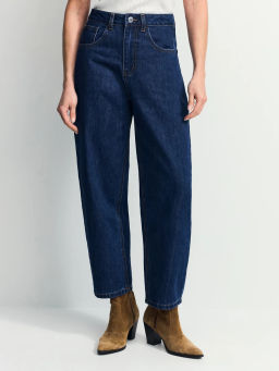 Джинсы barrel с высокой посадкой укороченной длины / Zarina  фото 2