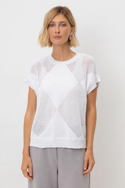 ЕВ 30193/белый джемпер жен