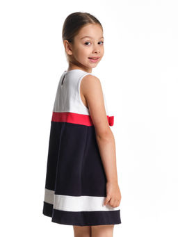 Платье для девочки UD 1809 син/белый