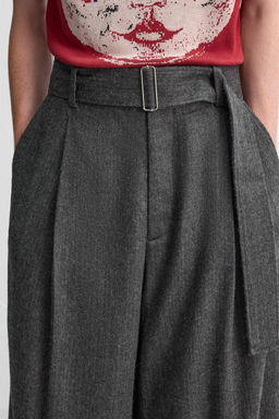 HARRY LAMBERT BELTED TROUSERS - Zara фото 5