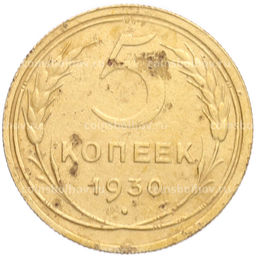 Монета 5 копеек 1930 года